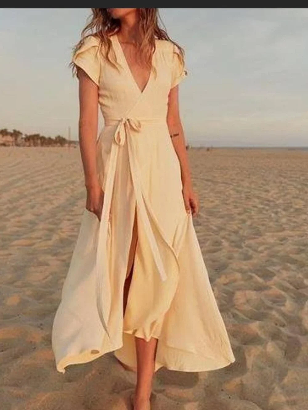 yellow women dress Luxe Maxi Dress